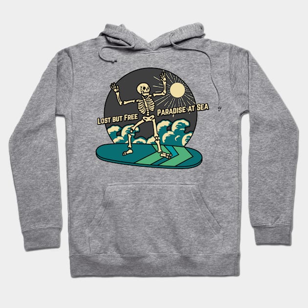 Skeleton wave rider Hoodie by 4ntler